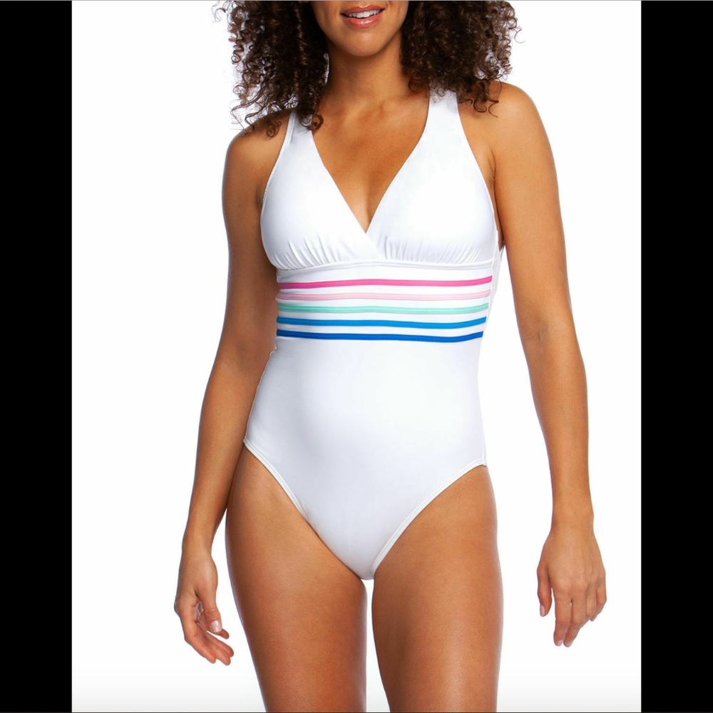 NWT La Blanca Spectrum Strappy Cross-Back‎ swimsuit